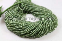 Green Apatite Micro Cut Round  Beads
